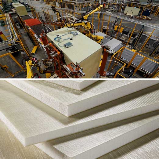 factory and polystrand panels collage