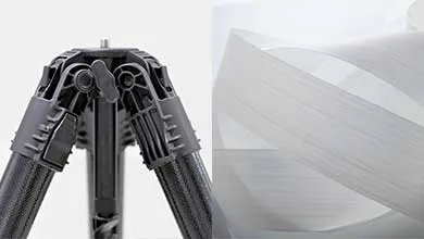 Tripod and tape abstract